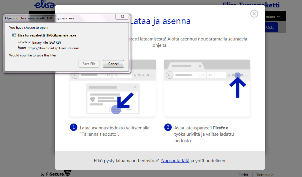 Elisa turvapaketin asennus elisa ja saunalahti asiakaspalvelu
